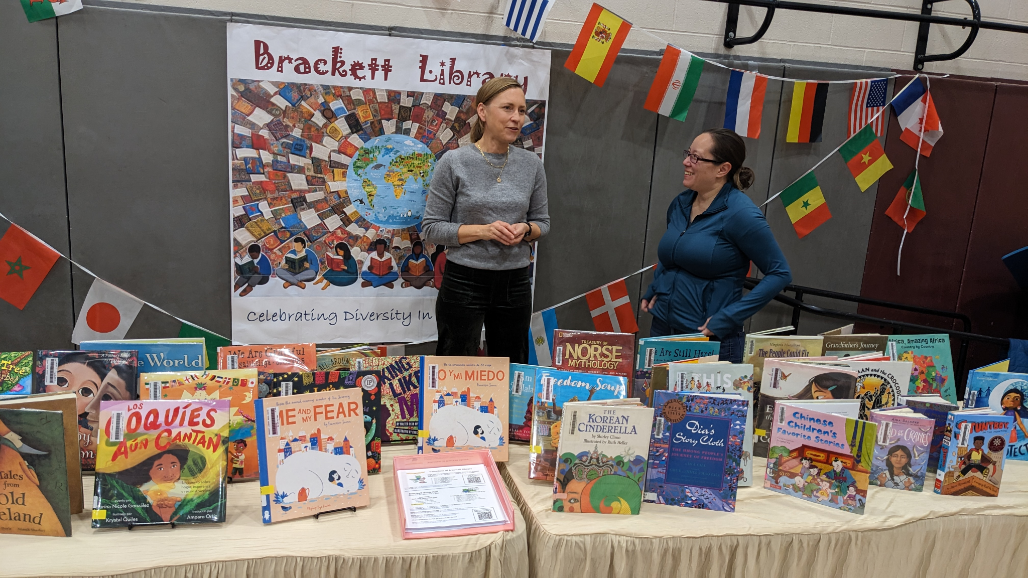 Brackett Library table at Cultural and Creativity Night 2023