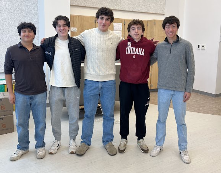  Proud CKF officers Lorenzo, Nate, Lucas, Juilo, Ethan at the December gift event.